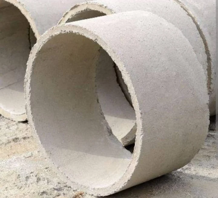 Manilhas de concreto para distribuicão produzidas na usina